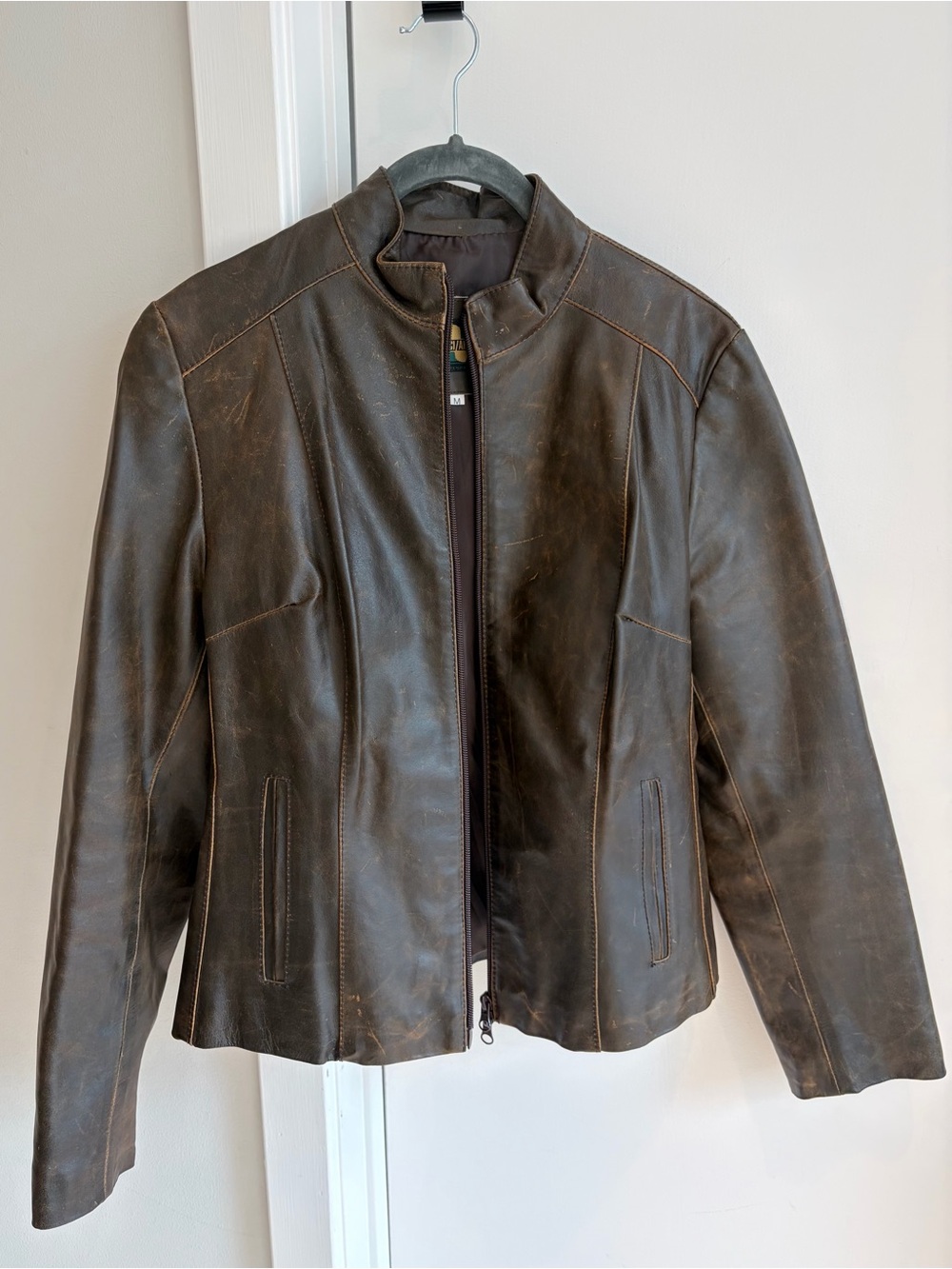 Genuine Italian Leather Jacket - Chocolate Brown